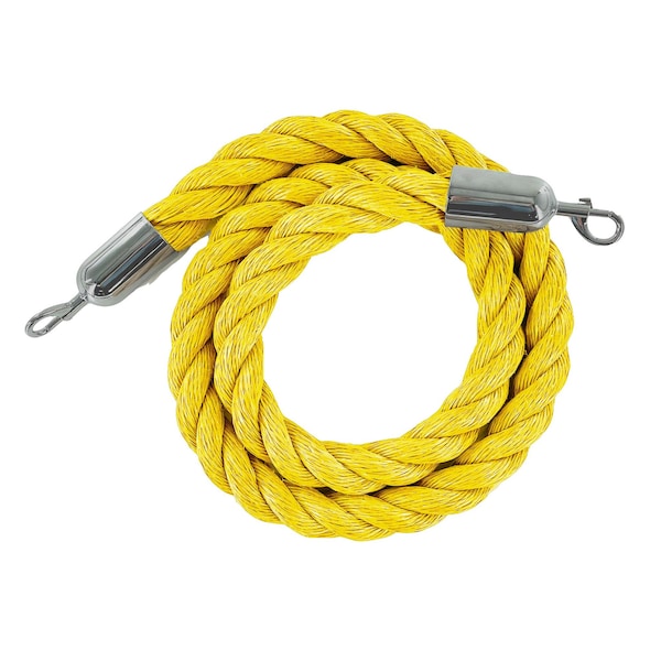 Montour Line Twisted Polyprop.Rope Yellow With Satin Snap Ends 8ft.Cotton Core PPR150-80-YW-SE-SS - main
